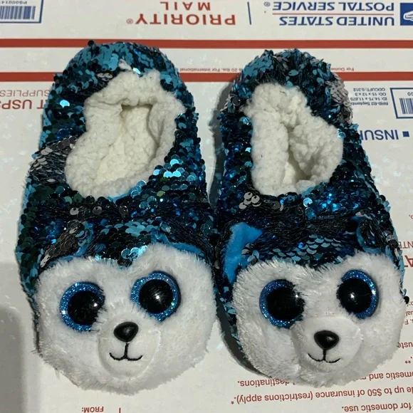 Ty Fashion Beanie Baby Slush Sequin Slippers - Picture 3 of 8